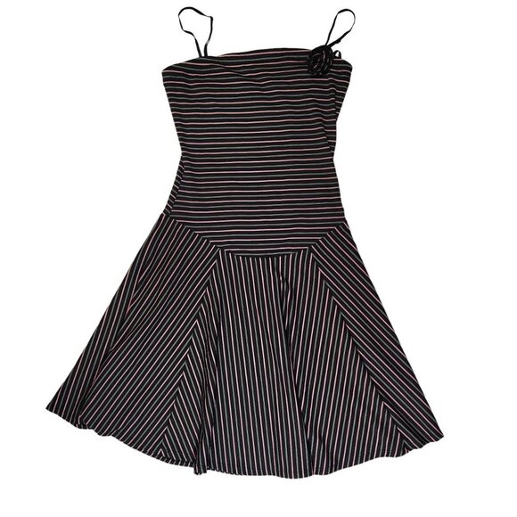 COPY - 90s Byer Too Mallgoth Black and Pink Emo Grunge Rose Dress - Picture 3 of 6